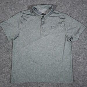 Under Armour The Playoff Polo Men's XXL 2XL Gray Short Sleeve Golf Active